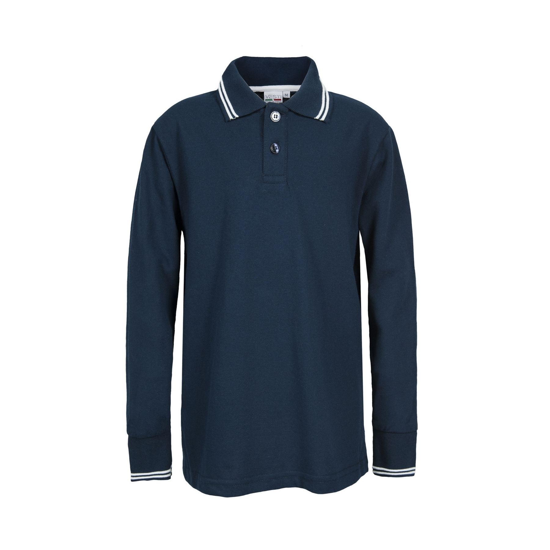 Kids’ long sleeve piqué polo shirt