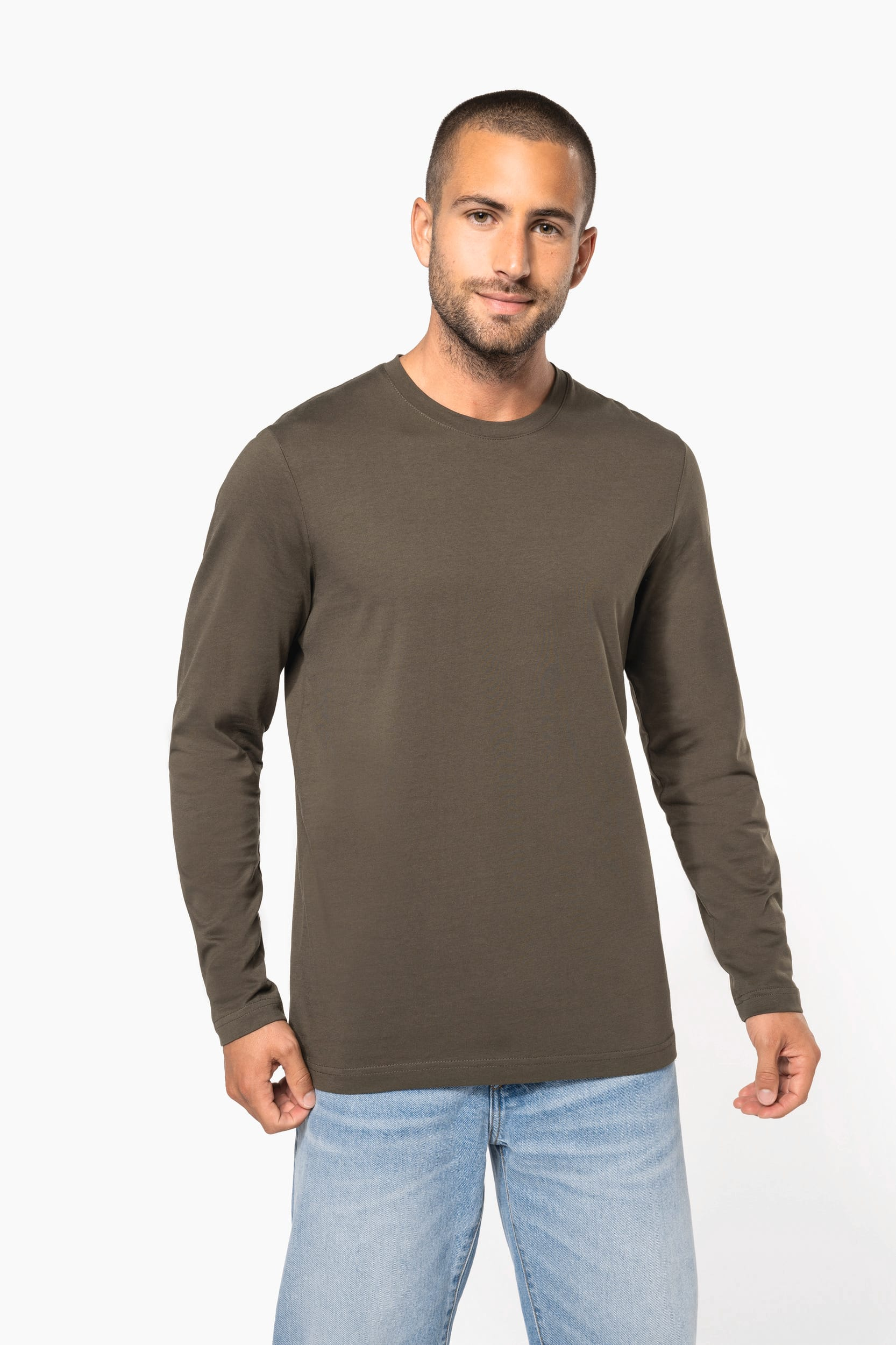 T-shirt col rond manches longues homme thumb