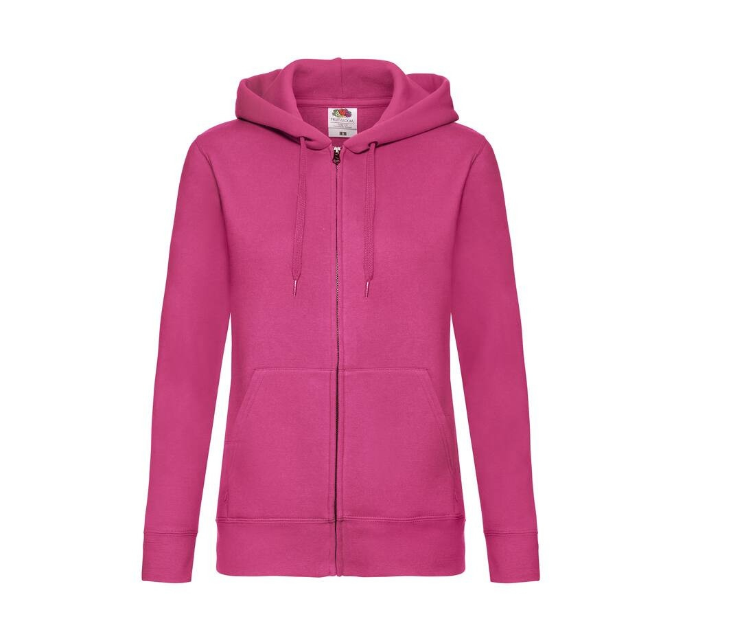 Sweat capuche grand zip femme