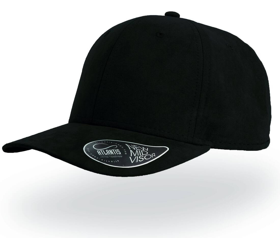 Casquette 6 pans mid visor faux suède
