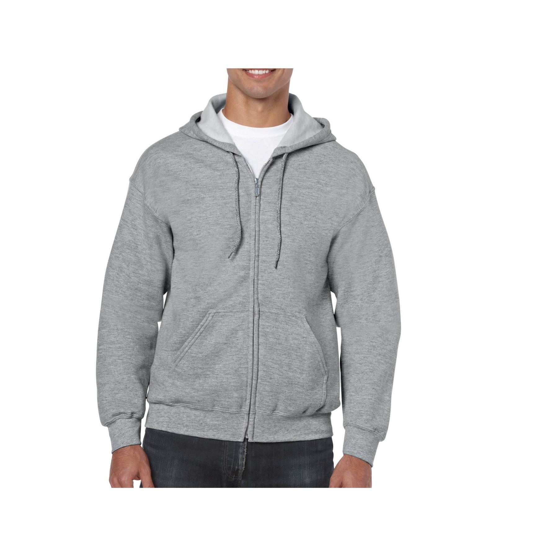 Sweat capuche grand zip