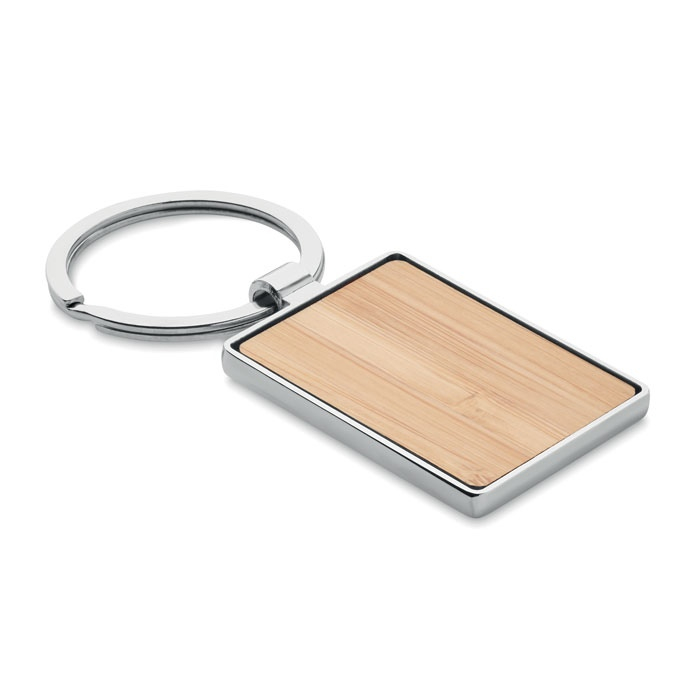 BENDIGO - Porte-clés rectangle en bambou thumb