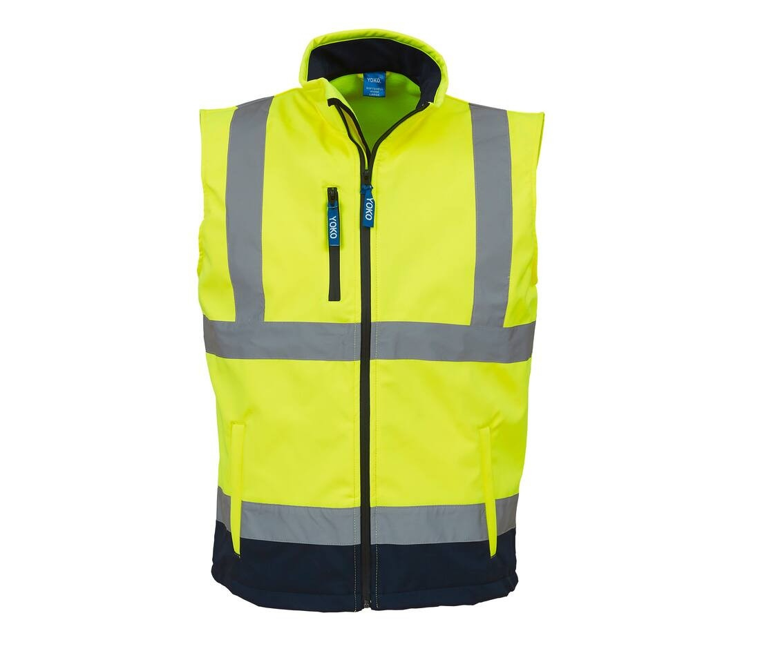 Bodywarmer softshell haute visibilité