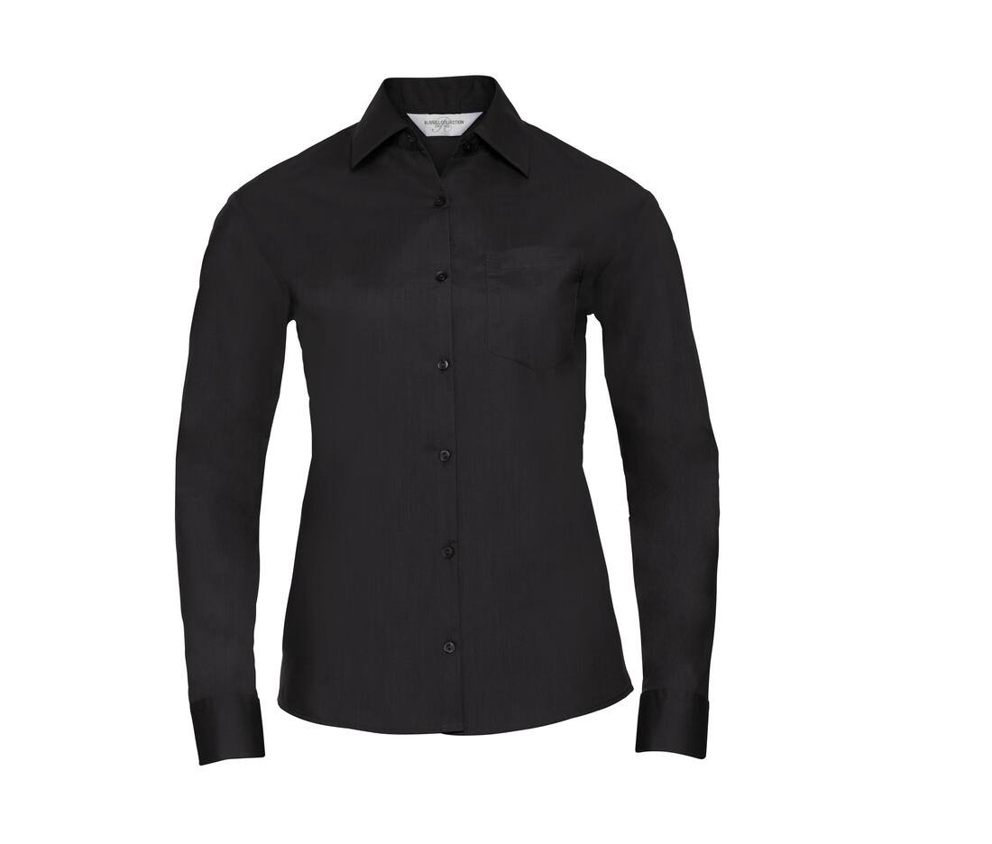 Ladies' long sleeve classic polycotton poplin shirt