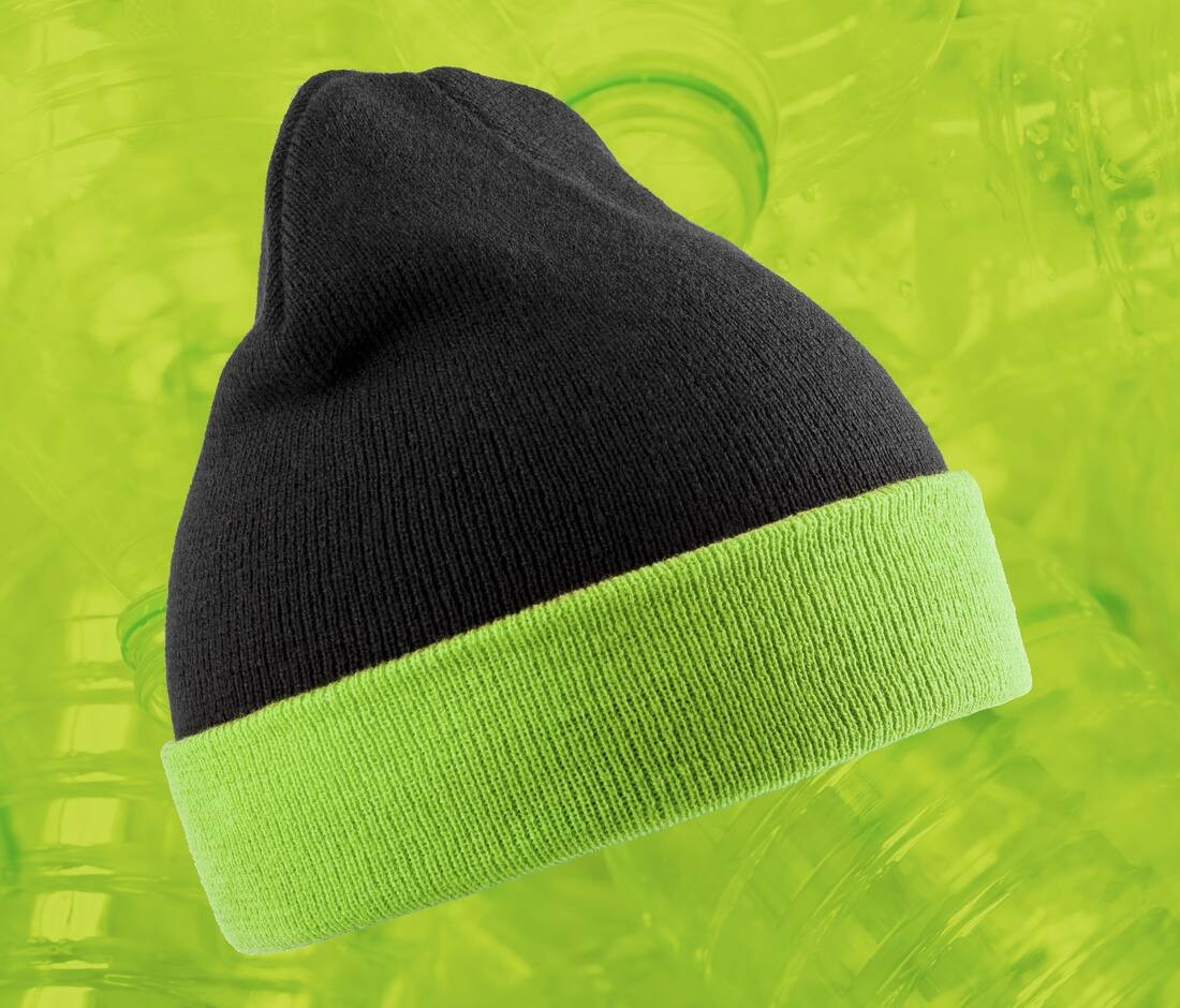 Bonnet en polyester recyclé avec rabat contrasté