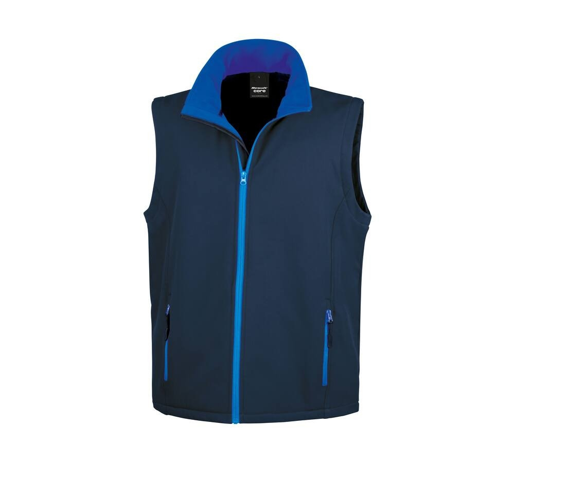 Bodywarmer softshell imprimable homme