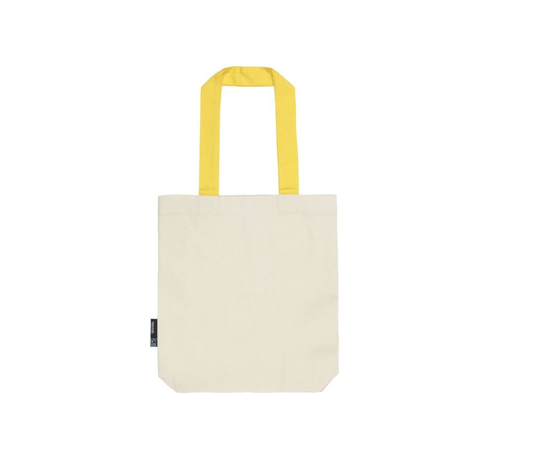 Sac shopping anses contrastées