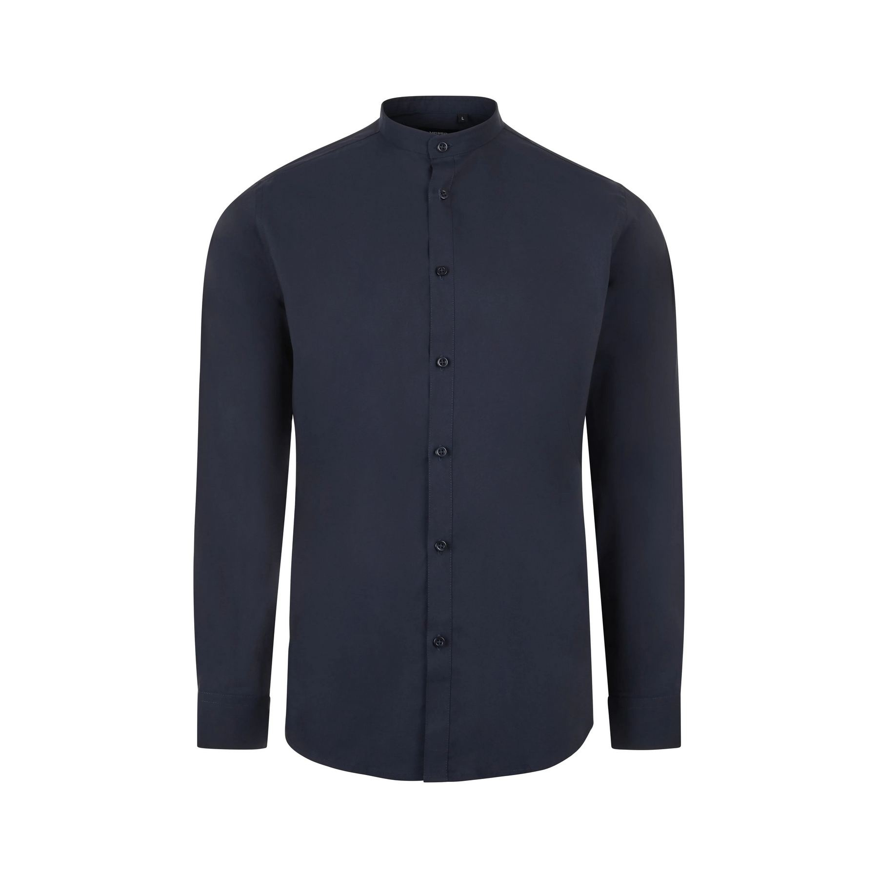 Chemise à manches longues à col mao