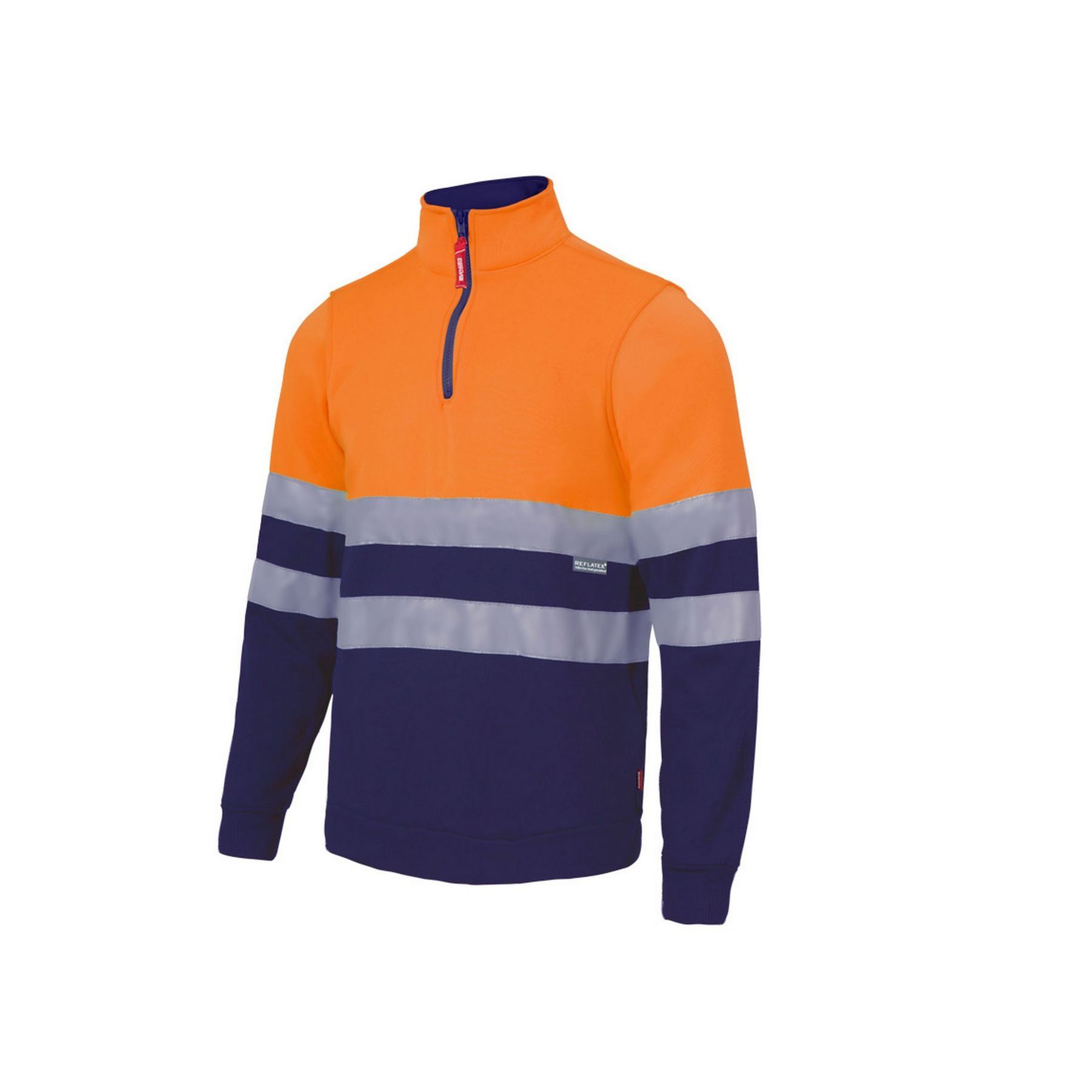 Sweat col zippé haute visibilité
