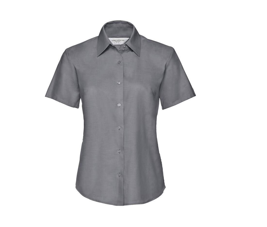 Ladies' short sleeve tailored oxford shirt
