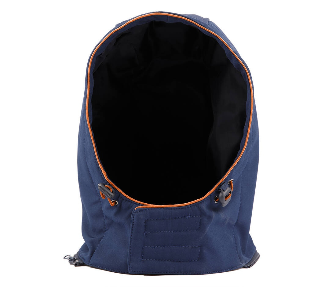Capuche en softshell avec biais contrasté