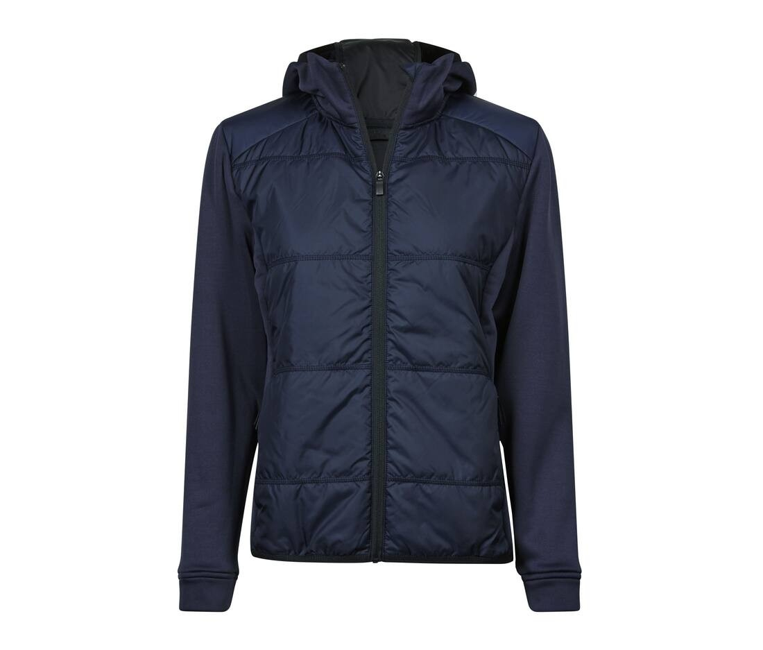 Veste bi-matière à capuche femme