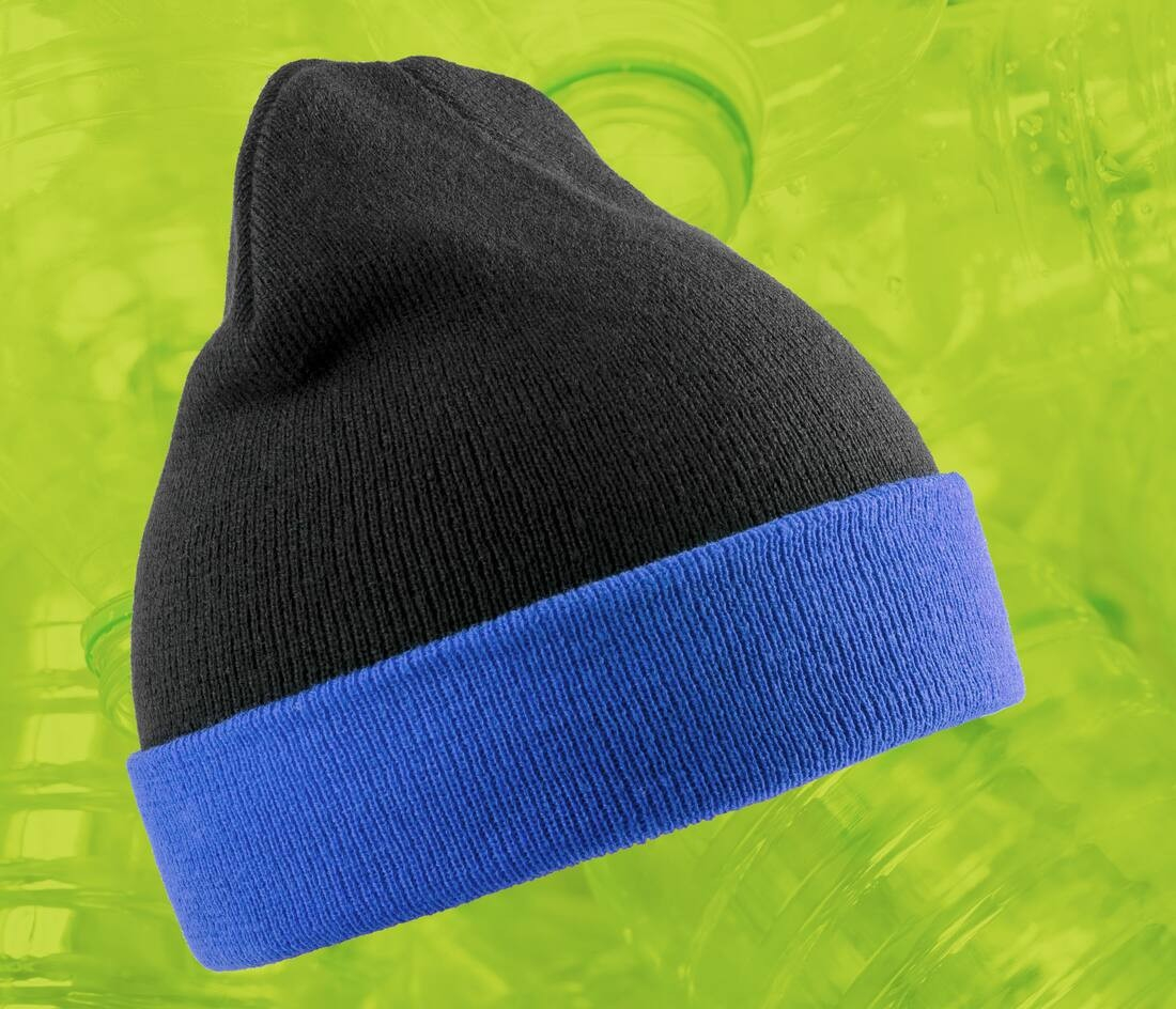 Bonnet en polyester recyclé avec rabat contrasté