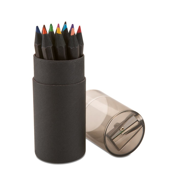 BLOCKY - 12 crayons de couleurs noirs thumb