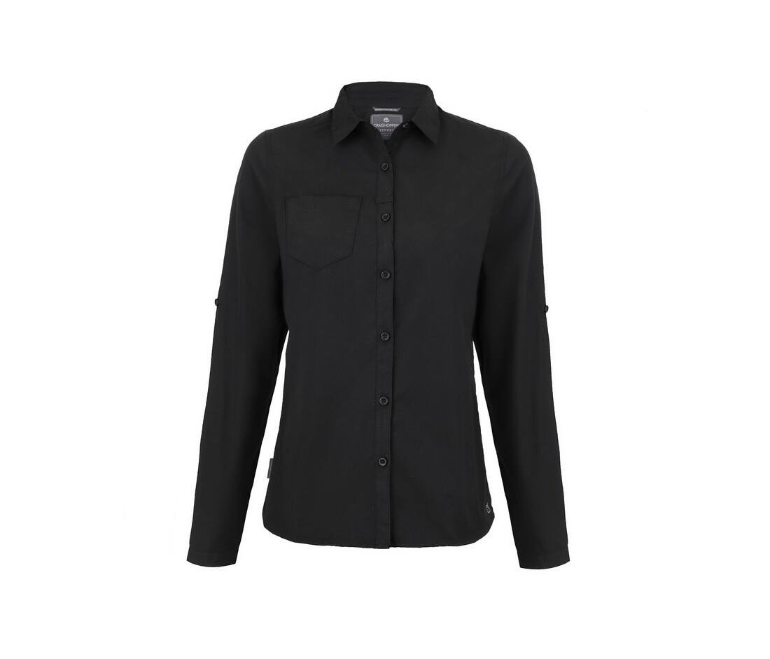 Chemise manches longues en polyester recyclé femme
