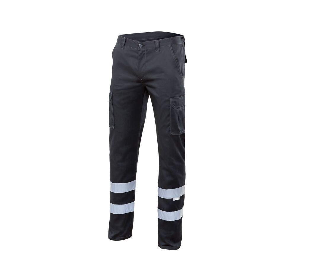 Pantalon stretch multipoches à bandes réfléchissantes