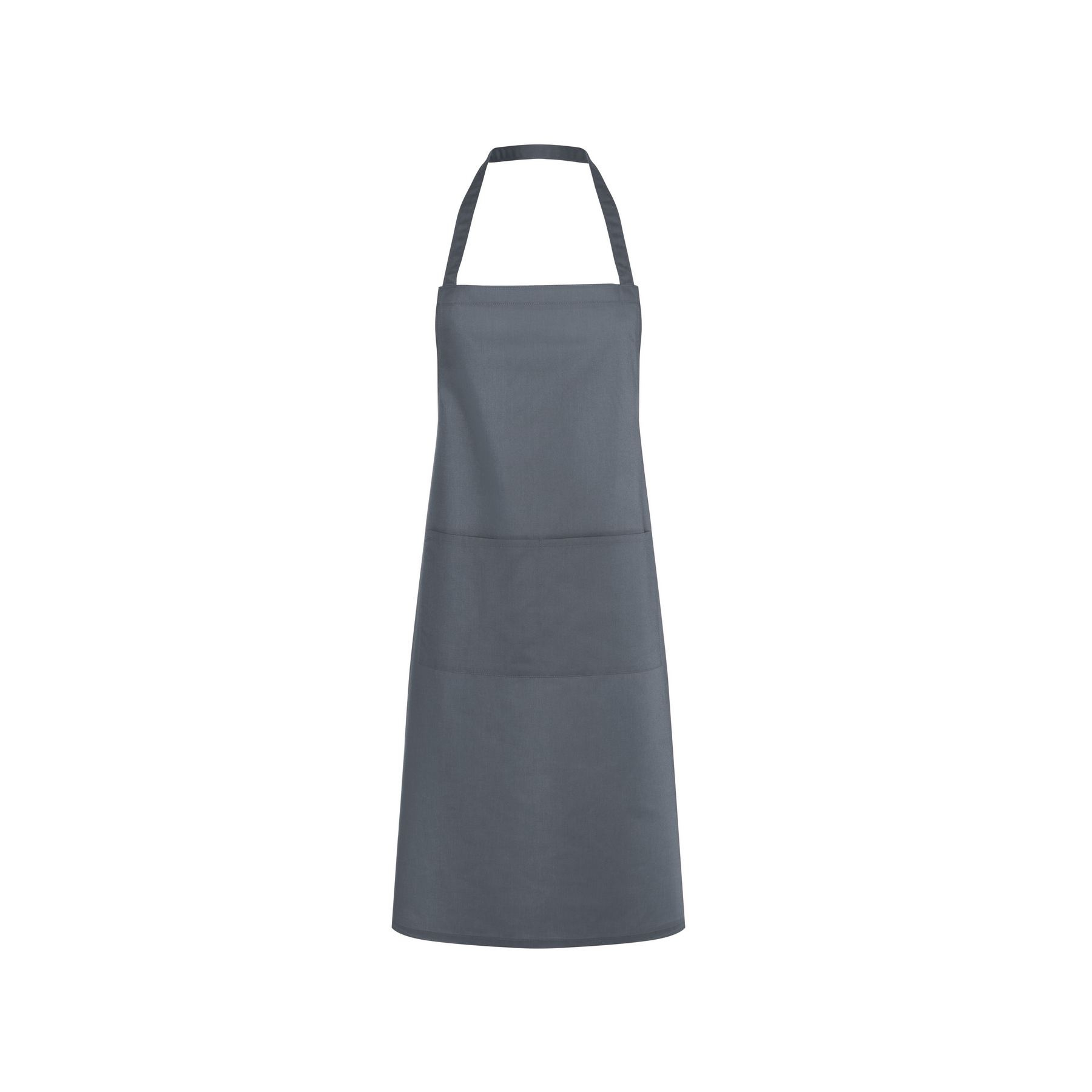 Tablier à bavette en polycoton avec poche