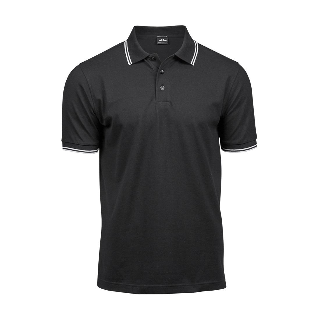 Polo homme col et manches contrastés
