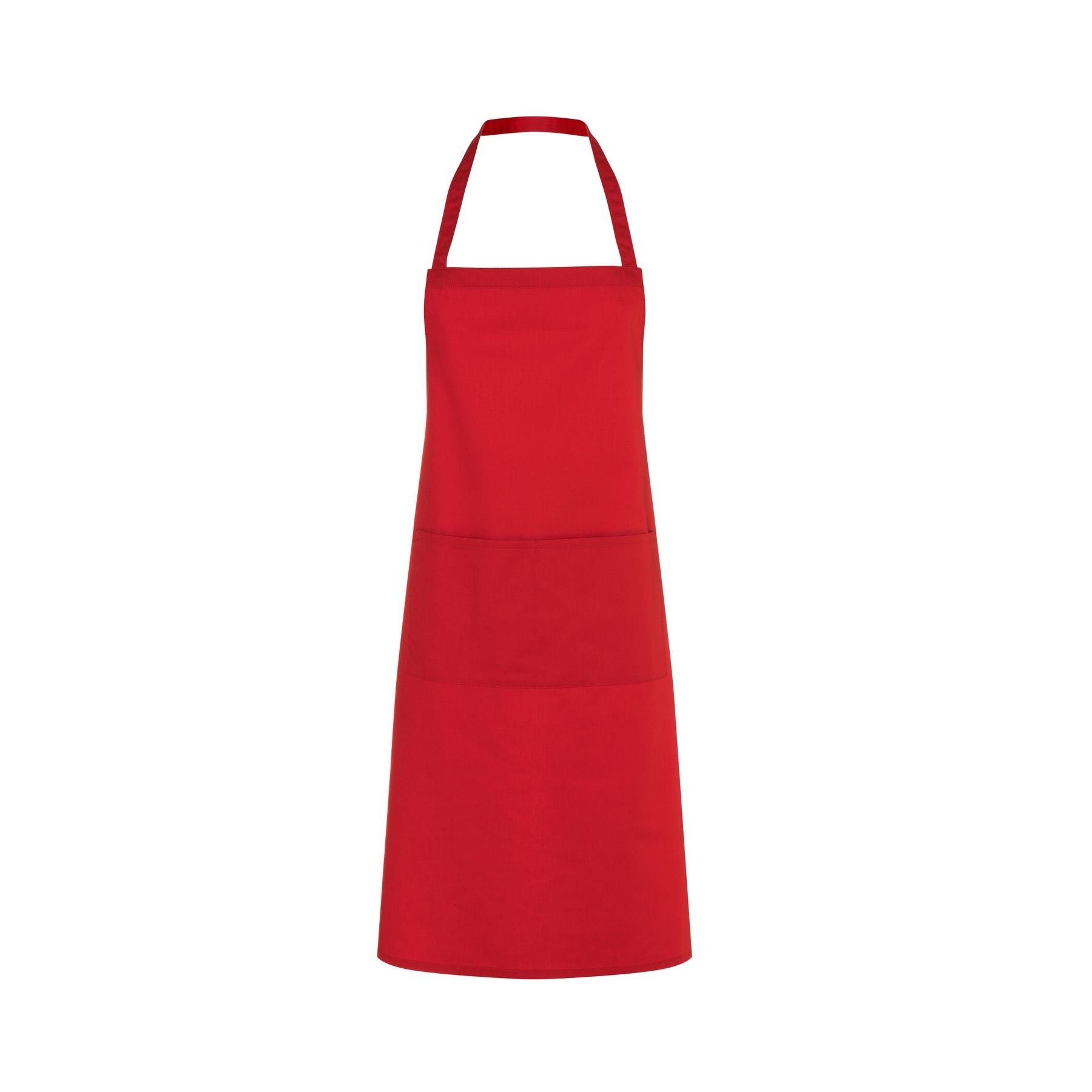 Tablier à bavette en polycoton avec poche
