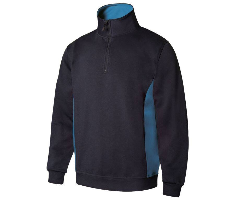 Sweat bicolore col zippé