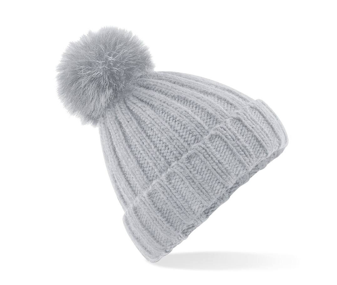 Bonnet verbier grosse maille pop pom