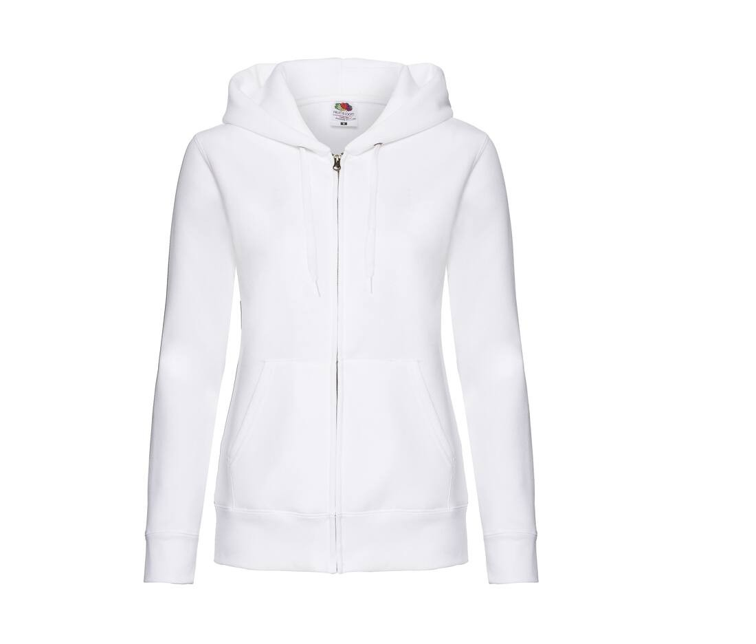 Sweat capuche grand zip femme