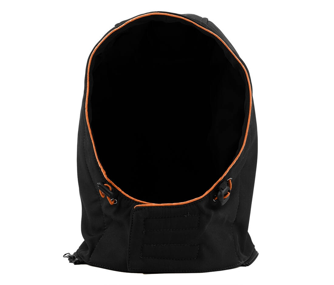 Capuche en softshell avec biais contrasté