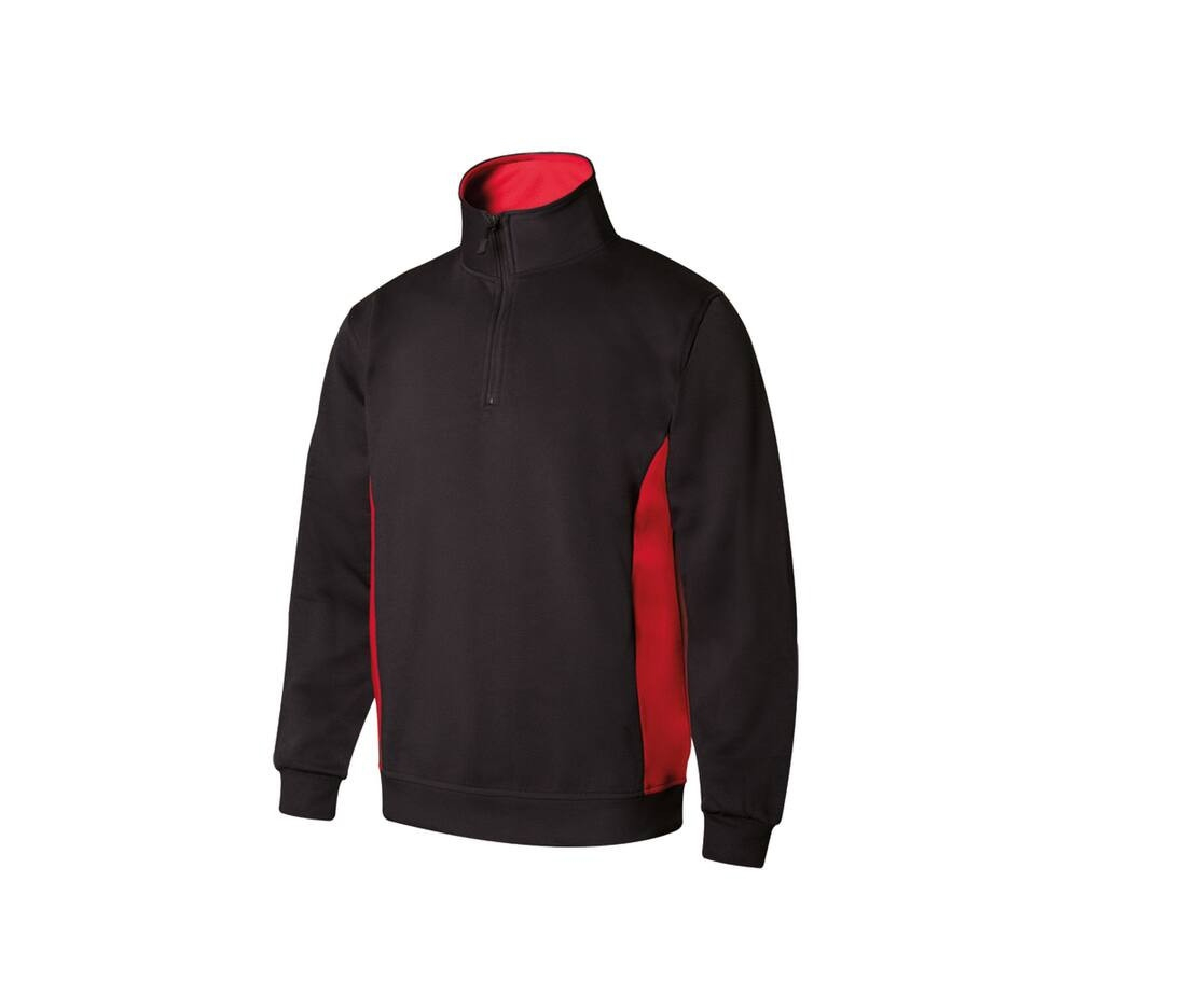 Sweat bicolore col zippé