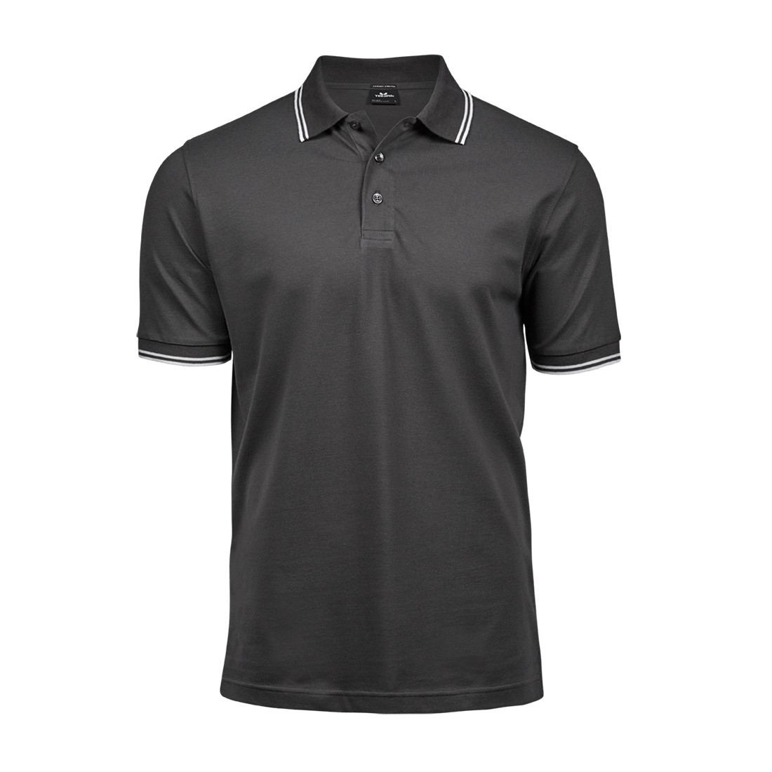 Polo homme col et manches contrastés