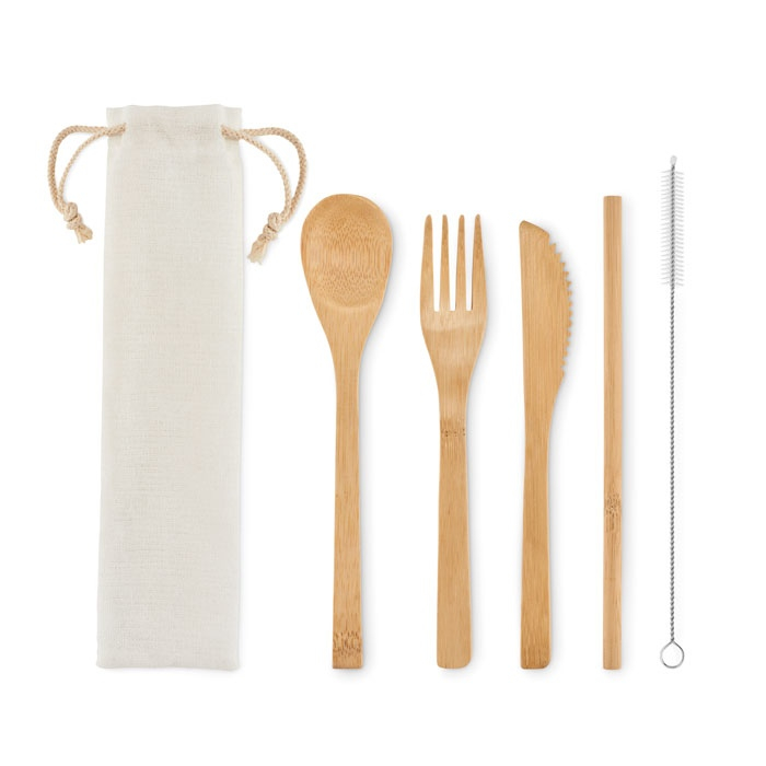 SETSTRAW - Couverts en bambou avec paille thumb