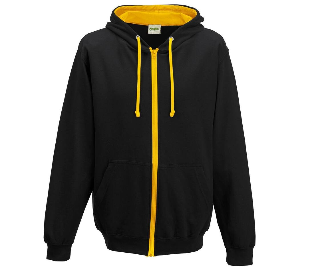 Sweat capuche zippé contrasté