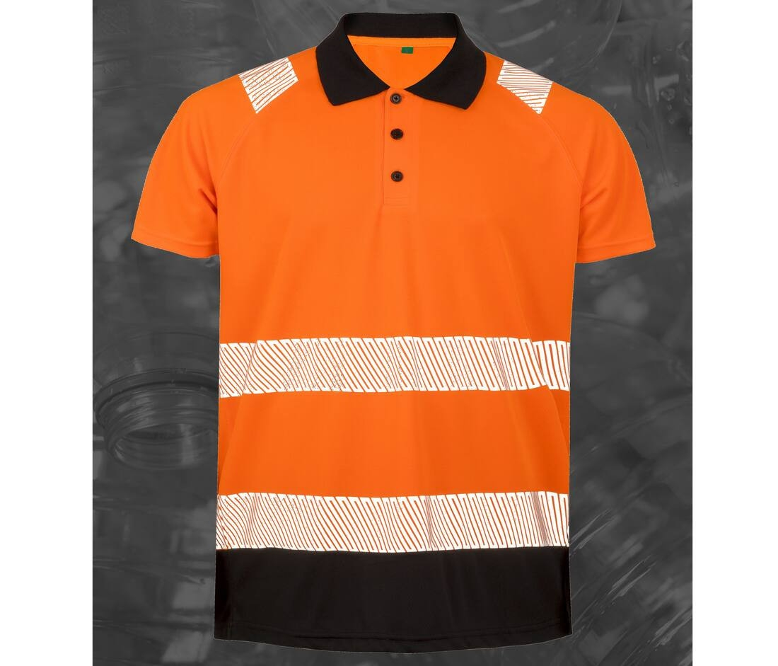 Polo haute visibilité en polyester recyclé