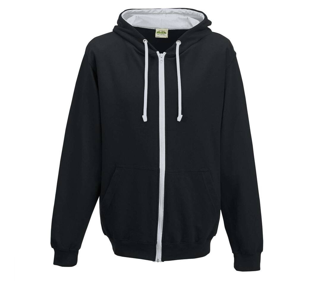 Sweat capuche zippé contrasté