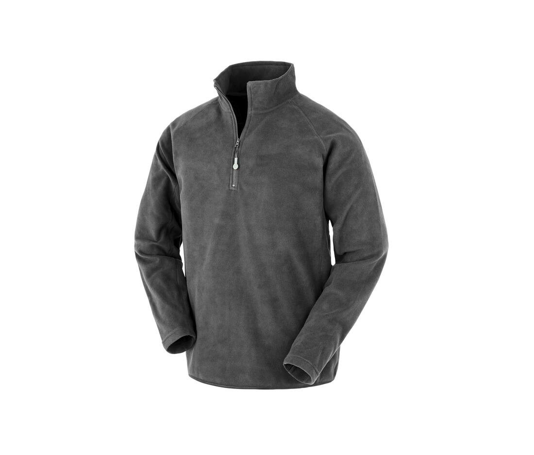 Polaire col zippé en polyester recyclé