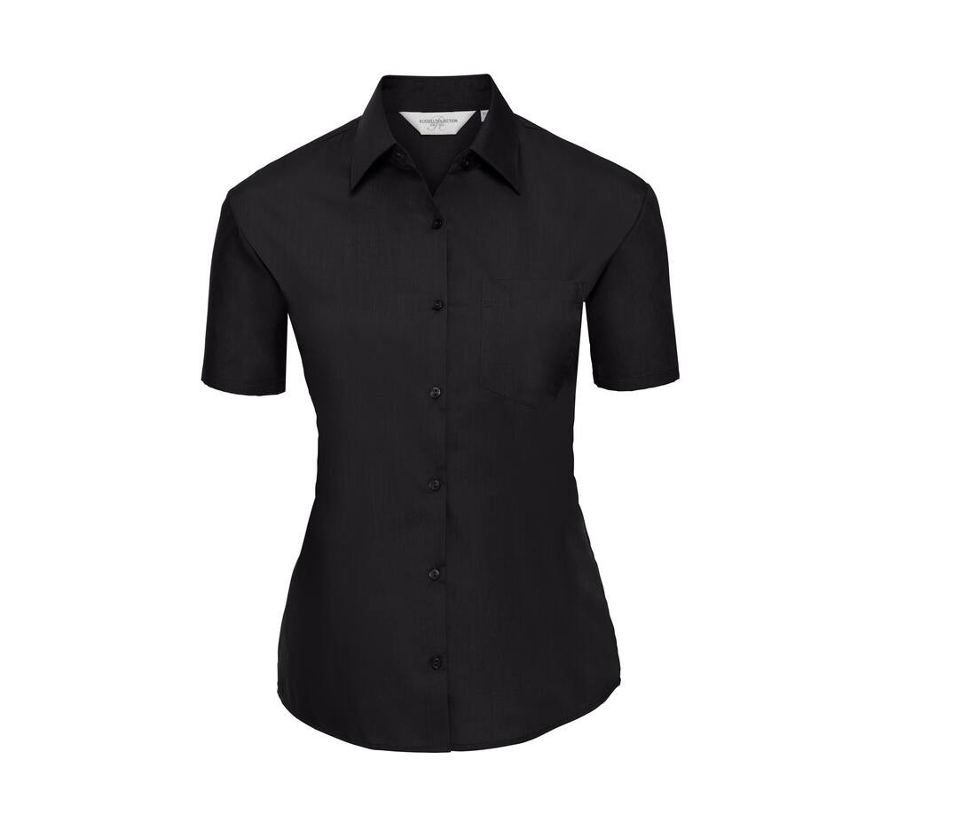 Ladies' short sleeve classic polycotton poplin shirt