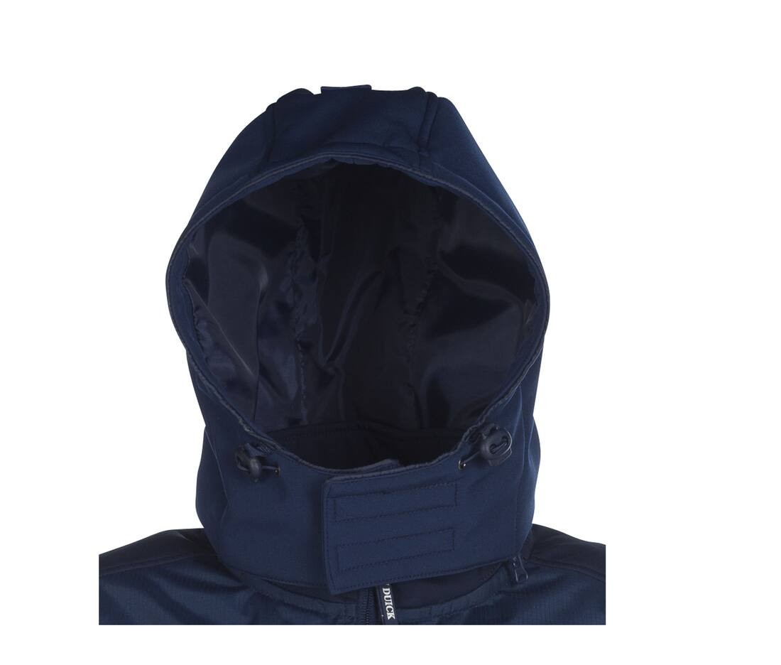 Capuche en softshell avec biais contrasté