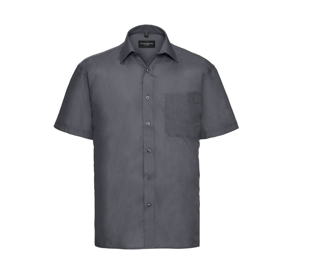 Men's short sleeve classic polycotton poplin shirt