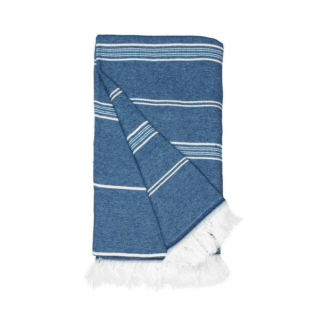 Fouta en coton et polyester recyclé