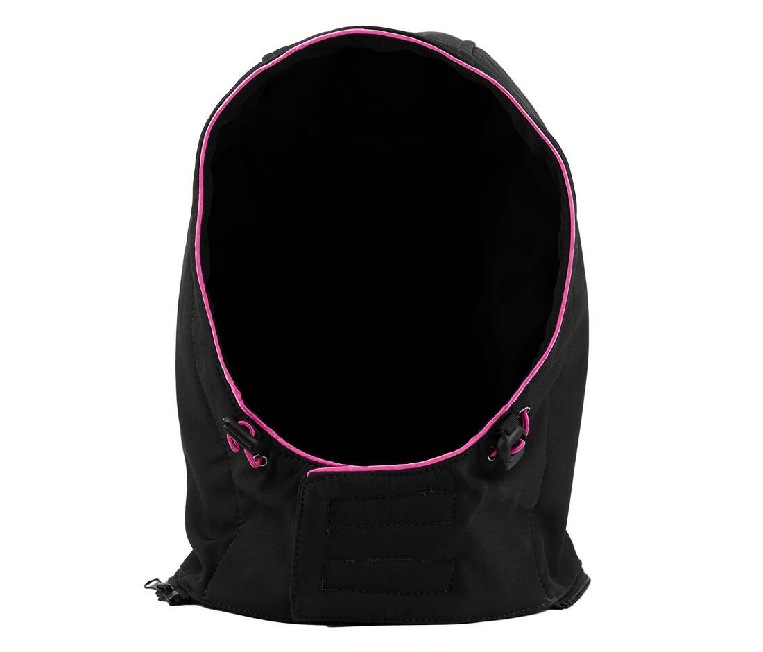 Capuche en softshell avec biais contrasté