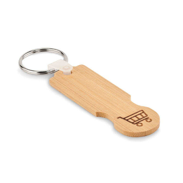 COMPRAS - Porte-clés jeton en bambou thumb