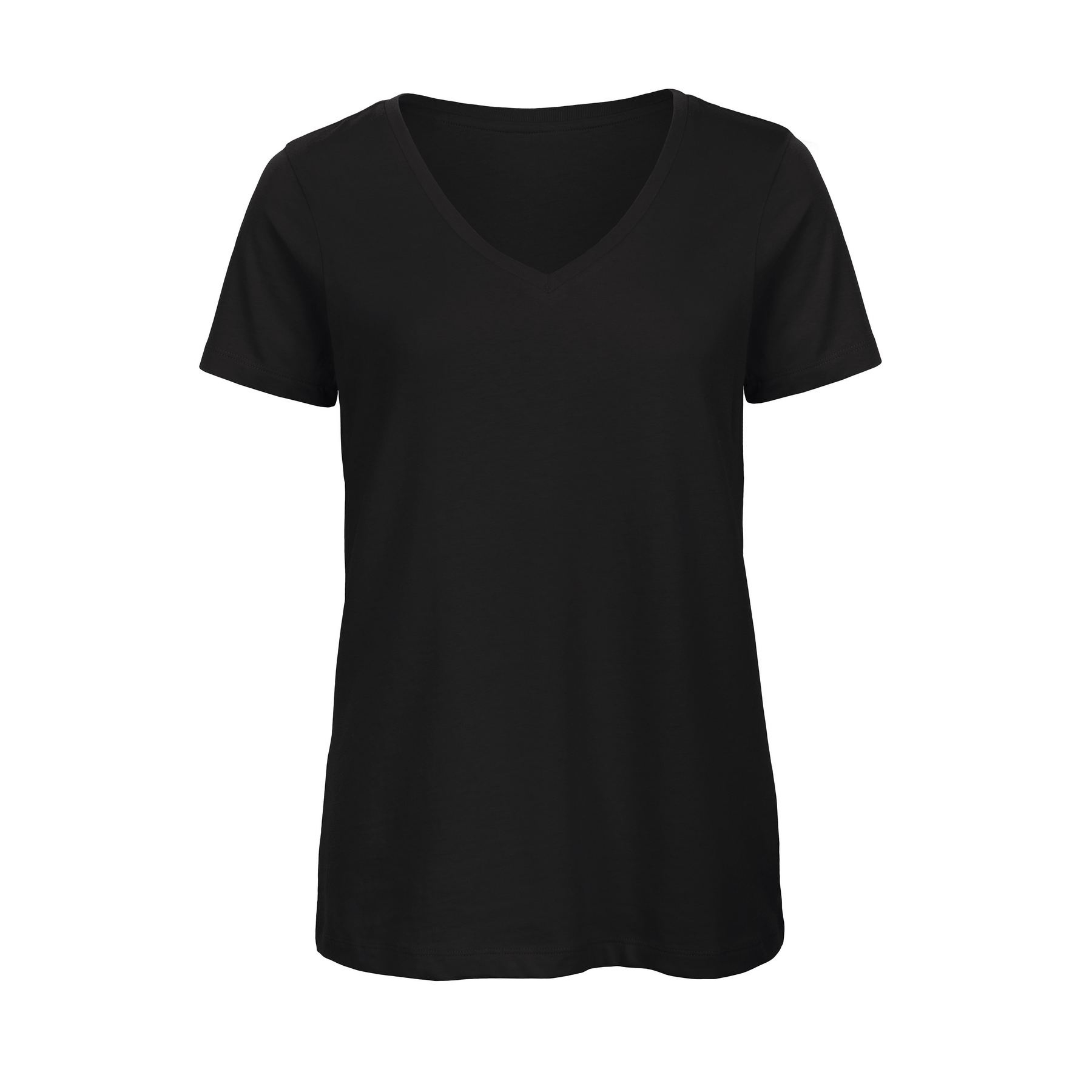 Tee-shirt femme col v en coton bio