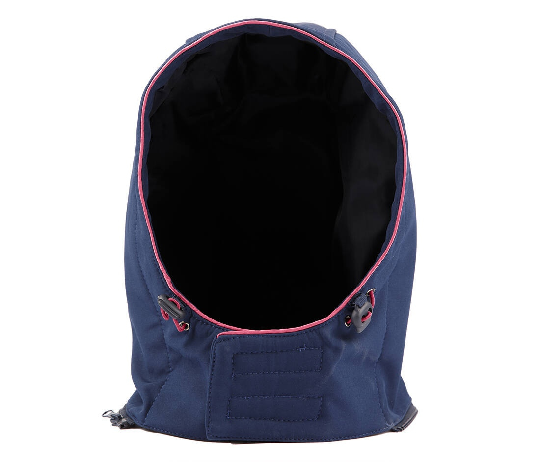 Capuche en softshell avec biais contrasté