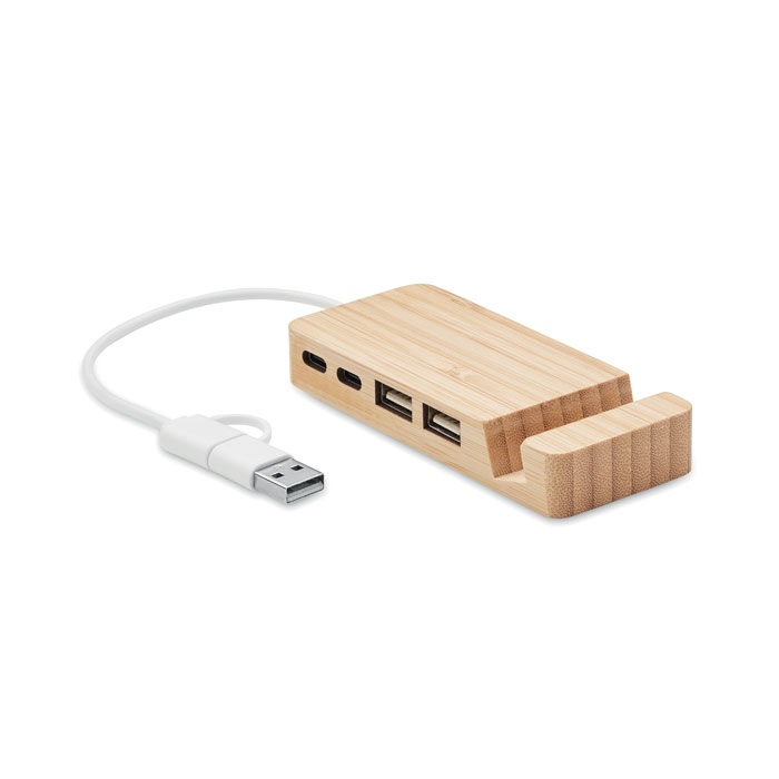 HUBSTAND - Hub USB 4 ports en bambou thumb