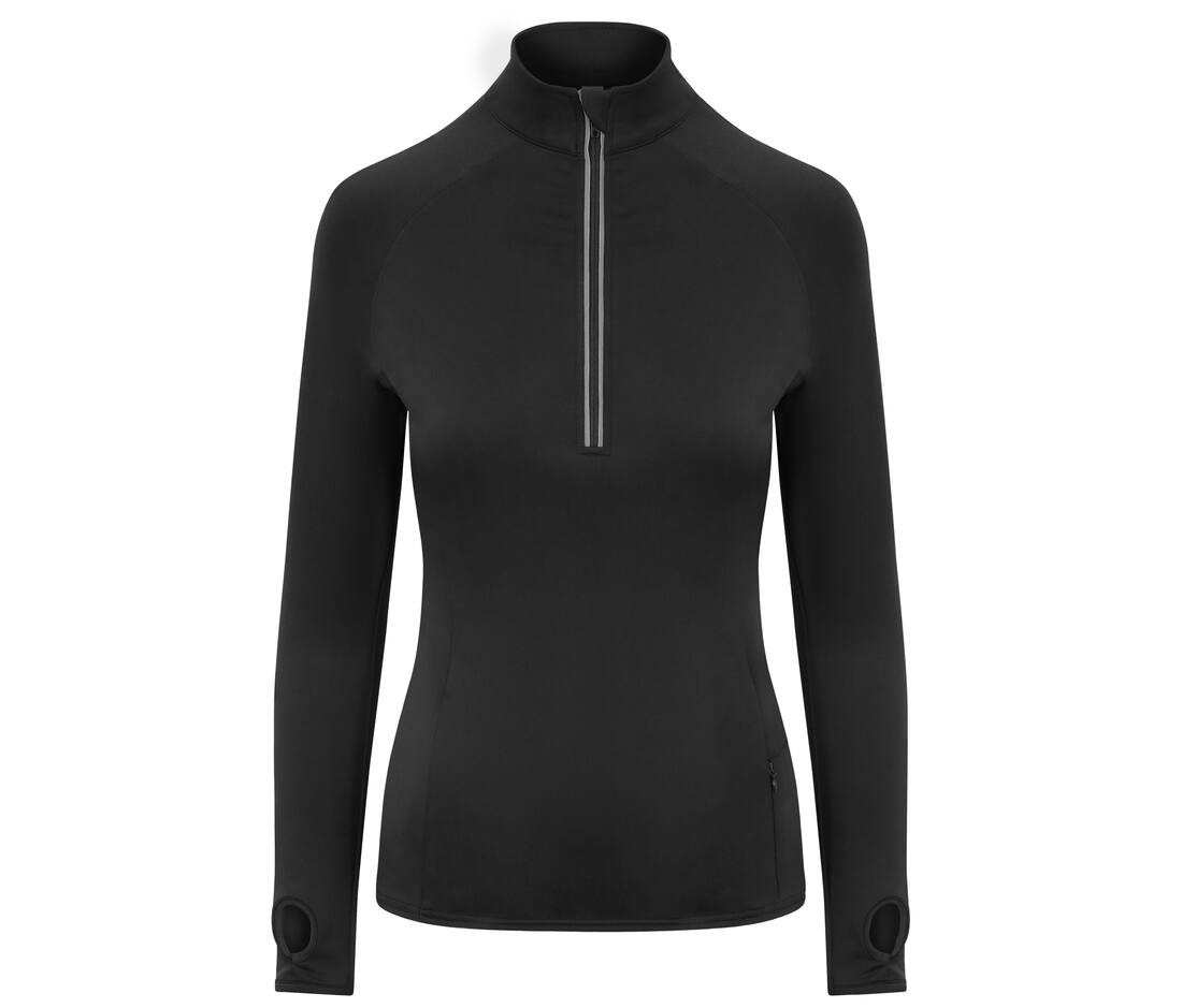 Tee-shirt de sport femme col zippé
