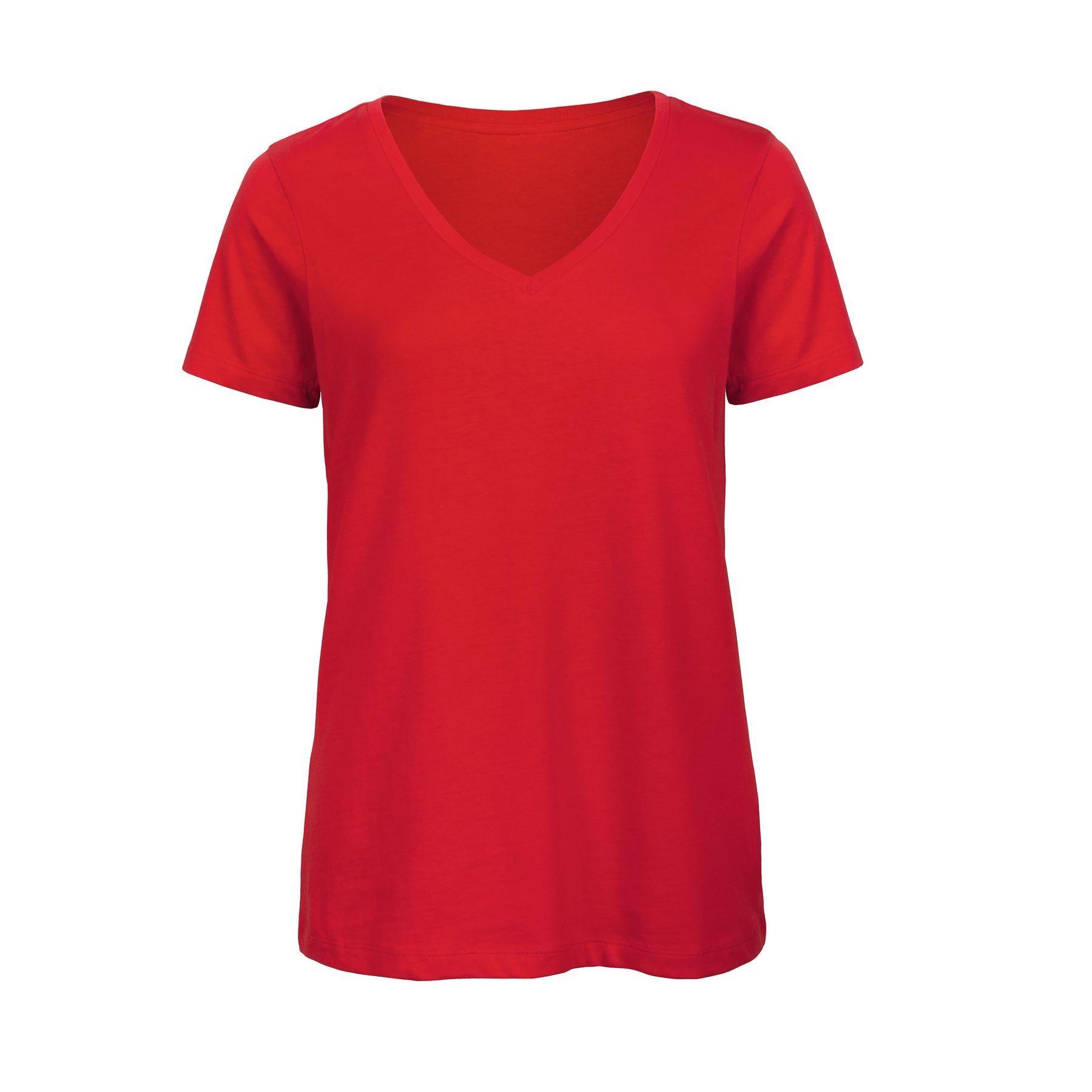 Tee-shirt femme col v en coton bio thumb