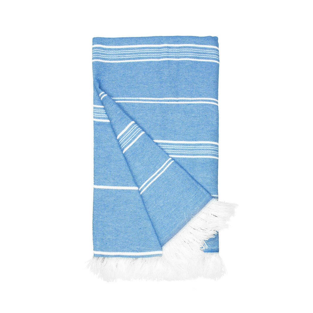 Fouta en coton et polyester recyclé