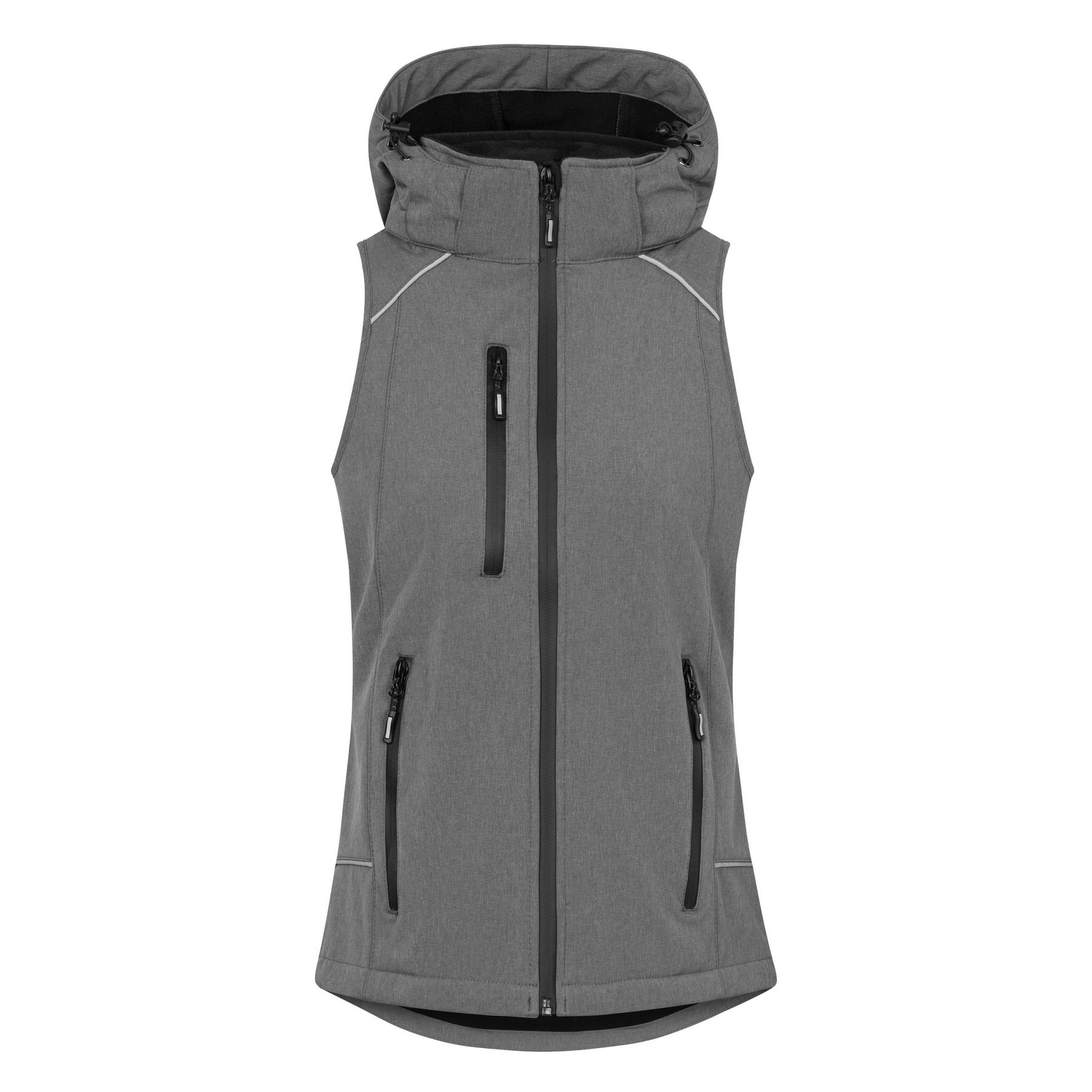 Bodywarmer femme en softshell avec capuche