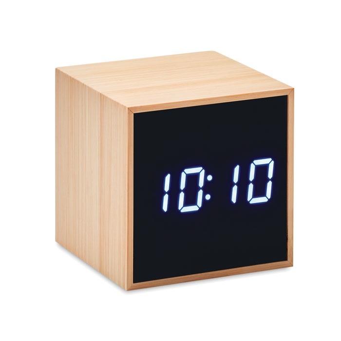 MARA CLOCK - Réveil LED boîtier en bambou thumb