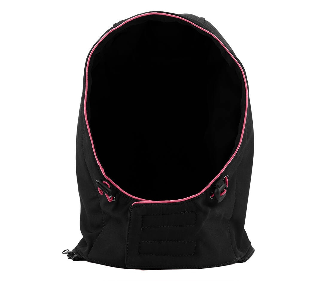 Capuche en softshell avec biais contrasté