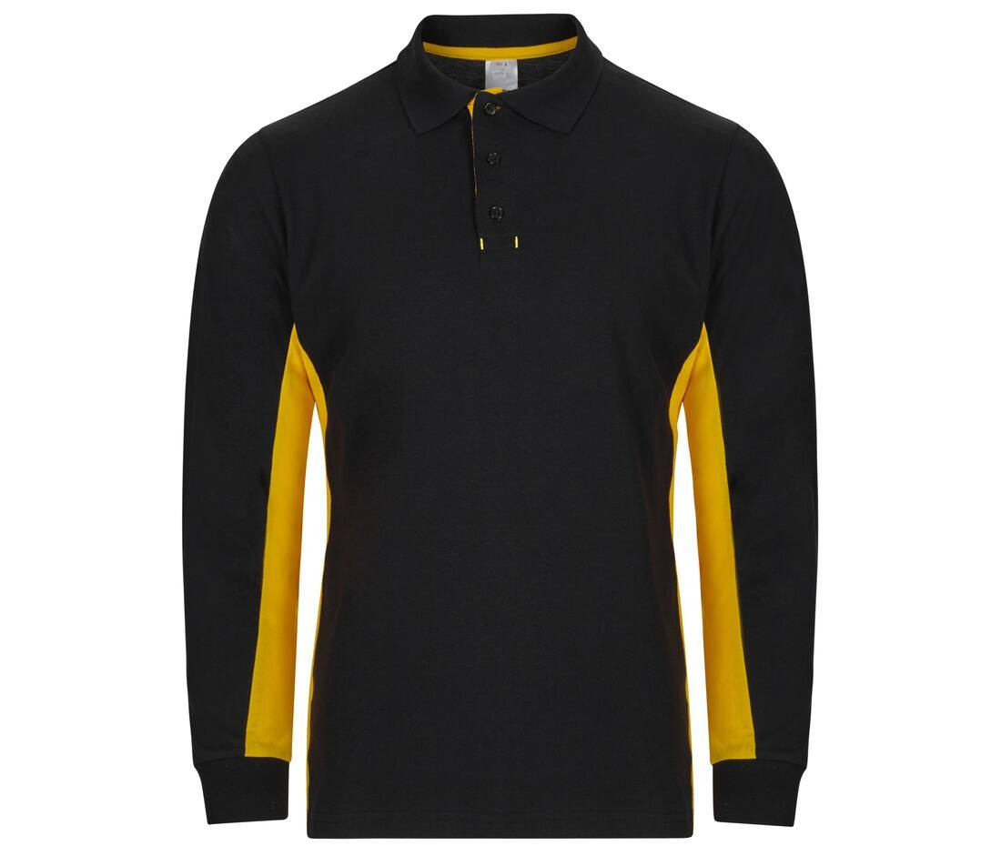 Polo bicolore manches longues